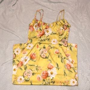 satin floral maxi dress